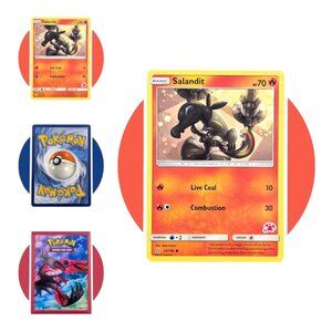 Ultra Prism Pokemon Card (M15): Salandit 25/156, 31 Charizard Stamp